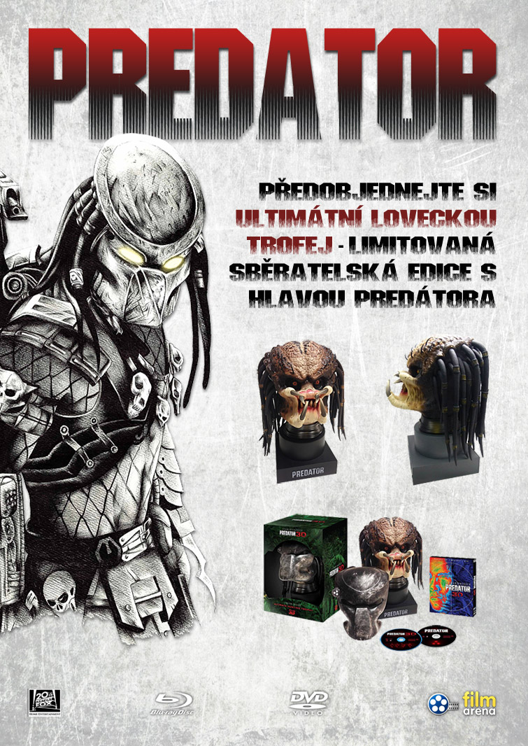 PREDÁTOR (Blu-ray 3D + Blu-ray + DVD) ULTIMÁTNÍ LOVECKÁ TROFEJ Limitovaná sběratelská edice s hlavou PREDÁTORA